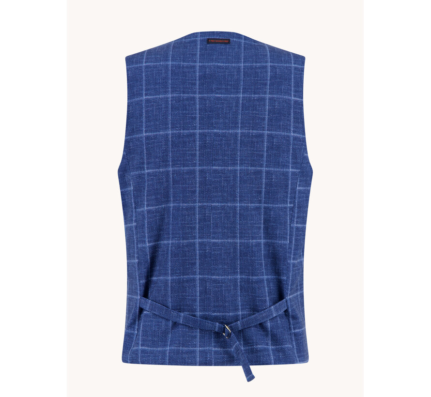 Gilet Waistcoat Travel Check Navy (33.132 - 604)