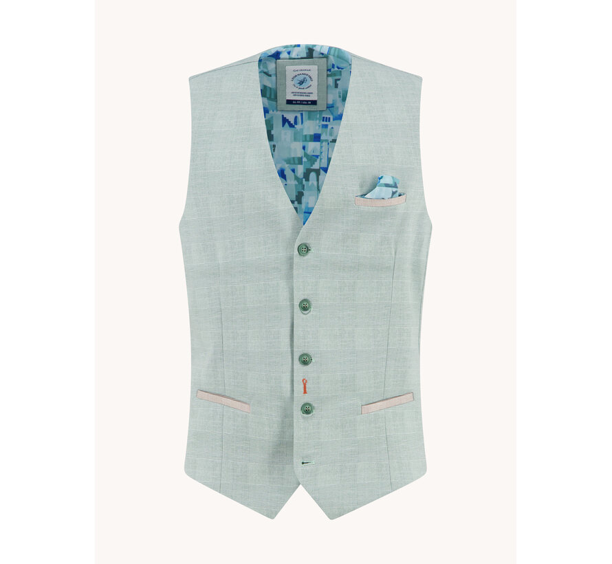 A Fish Named Fred Gilet Waistcoat Travel Olive Green (33.133 - 302)