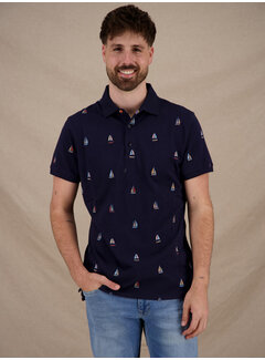 A Fish Named Fred Polo Sailing Boats Navy (33.308 - 604)