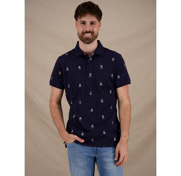 A Fish Named Fred Polo Sailing Boats Navy (33.308 - 604)