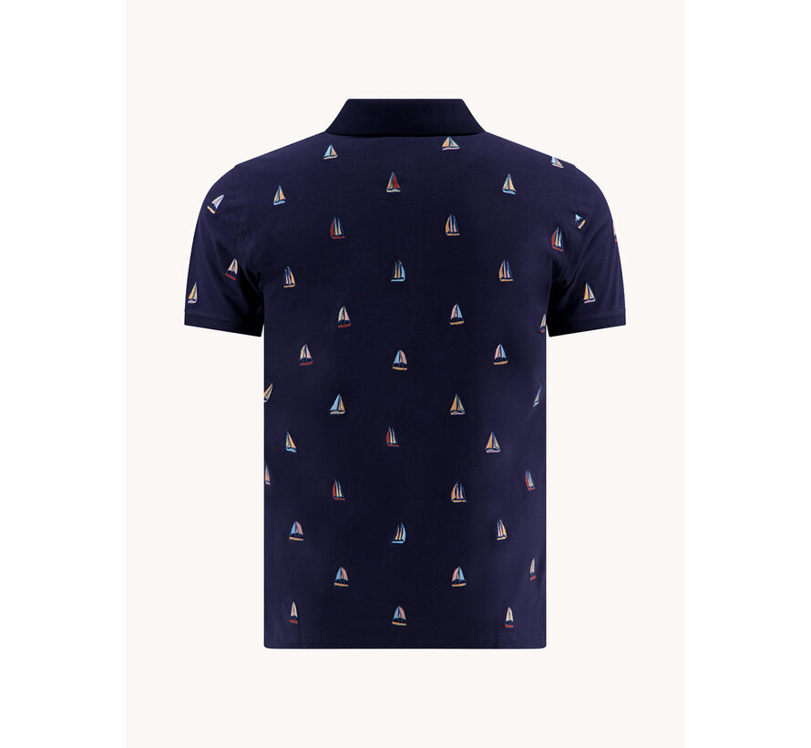 A Fish Named Fred Polo Sailing Boats Navy (33.308 - 604)