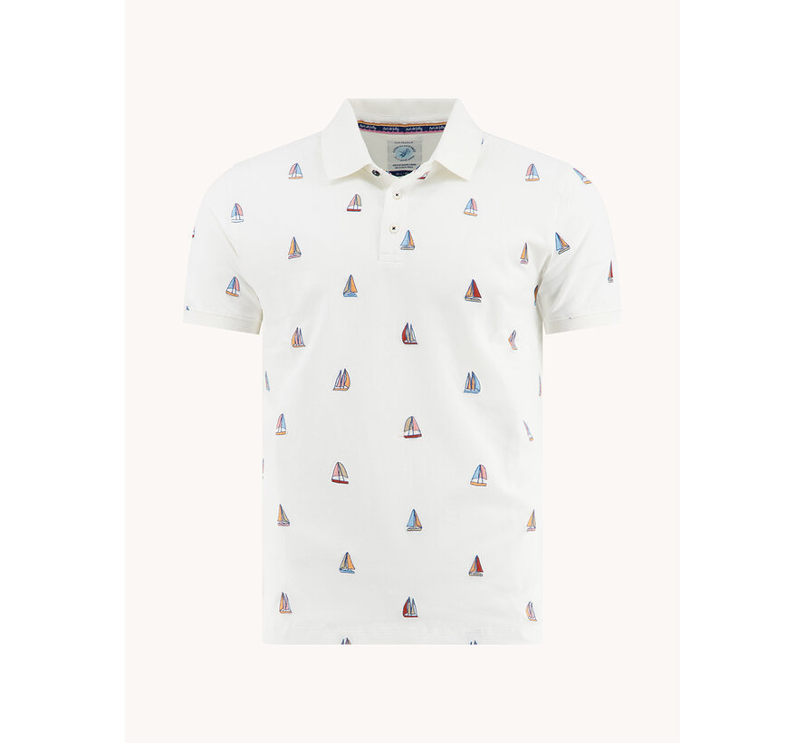 A Fish Named Fred Polo Sailing Boats Off-White (33.308 - 101)