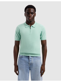 Pure Path Knitted Half-Zip Polo Faded Mint (26010810 - 14)