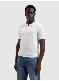 Pure Path Knitted Half-Zip Polo Faded Off-White (26010810 - 45)