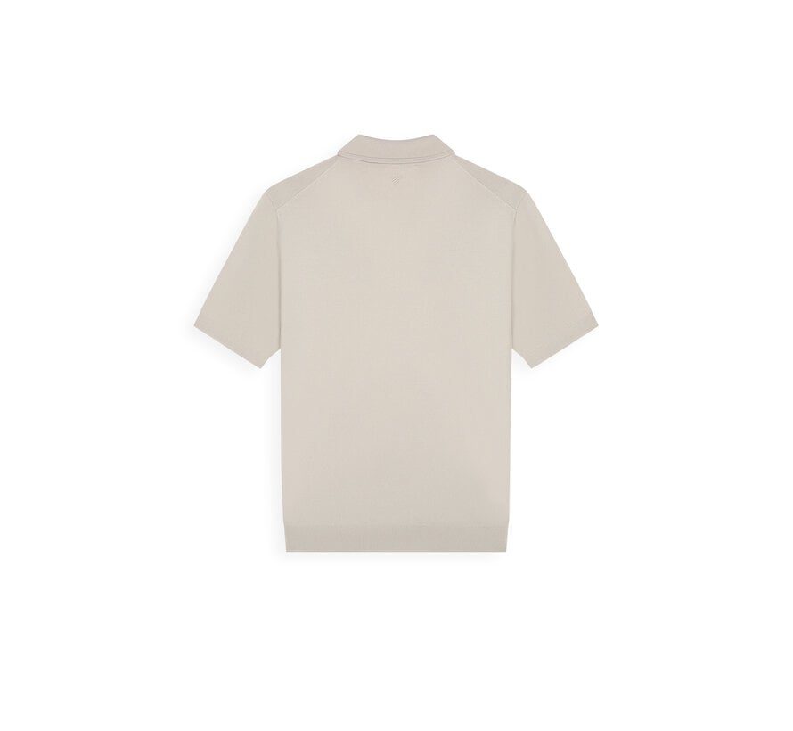 Pure Path Knitted Half-Zip Polo Faded Sand (26010810 - 46)