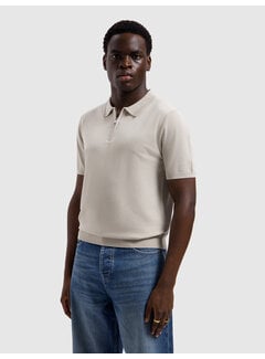Pure Path Pure Path Knitted Half-Zip Polo Faded Sand (26010810 - 46)