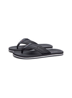 Tommy Hilfiger Flip Flop Slippers Flag Padded Strap Black (FM0FM05801 - BDS)