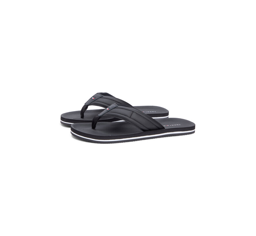 Tommy Hilfiger Flip Flop Slippers Flag Padded Strap Black (FM0FM05801 - BDS)