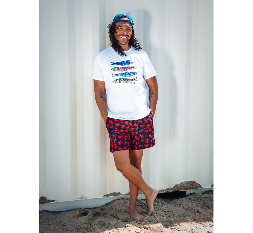 A Fish Named Fred T-shirt Fish Print Off-White (33.401 - 101)
