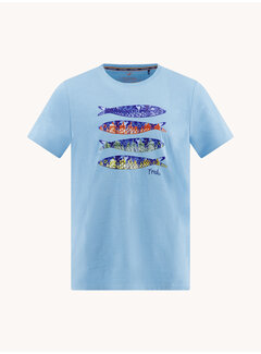 A Fish Named Fred T-shirt Fish Print Light Blue (33.401 - 610)