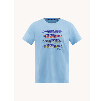 A Fish Named Fred T-shirt Fish Print Light Blue (33.401 - 610)