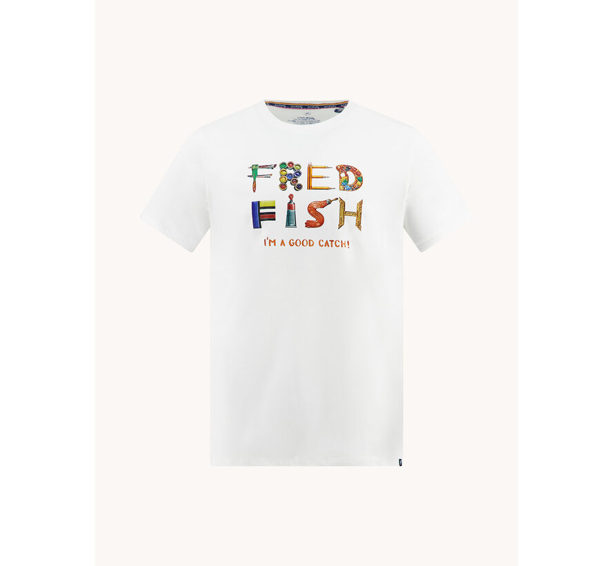 T-shirt Fred Fish Off-White (33.403 - 101)