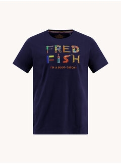 A Fish Named Fred T-shirt Fred Fish Navy (33.403 - 604)
