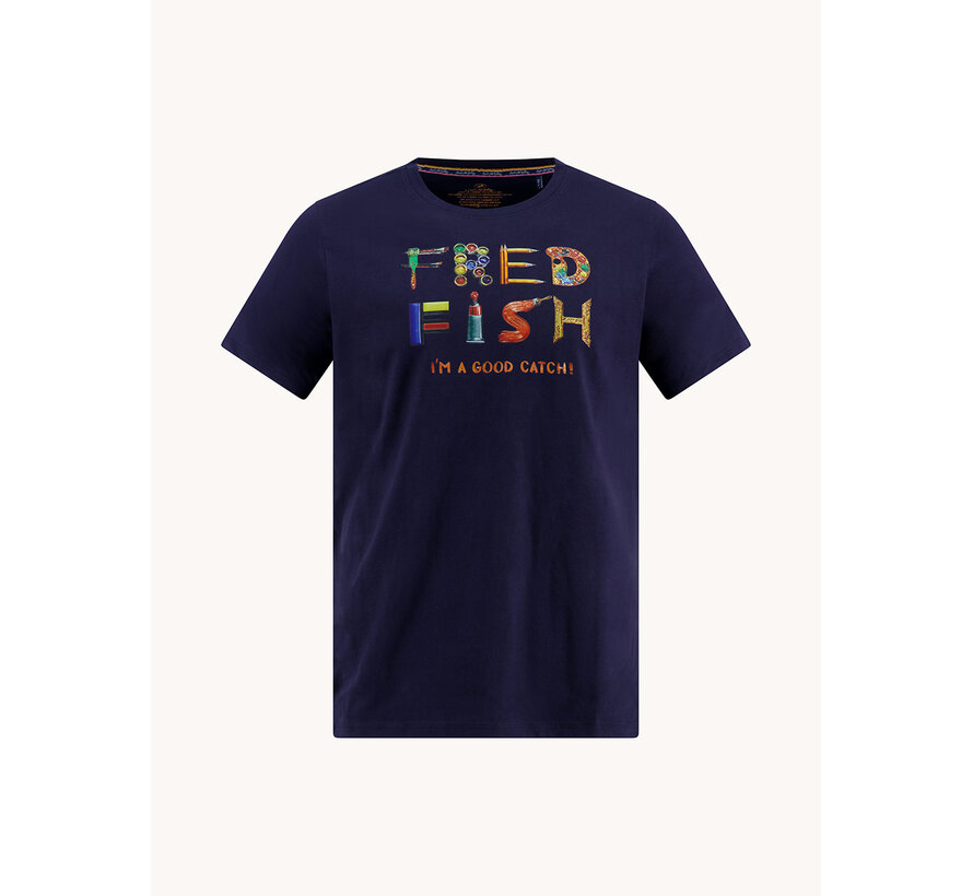 T-shirt Fred Fish Navy (33.403 - 604)