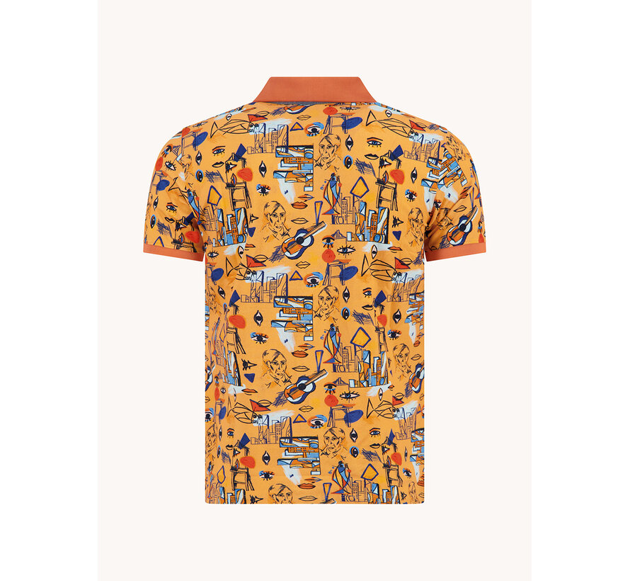 A Fish Named Fred Polo Cubist Orange (33.309 - 450)