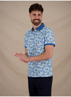 A Fish Named Fred Polo abstract City Olive Green (33.304 - 302)