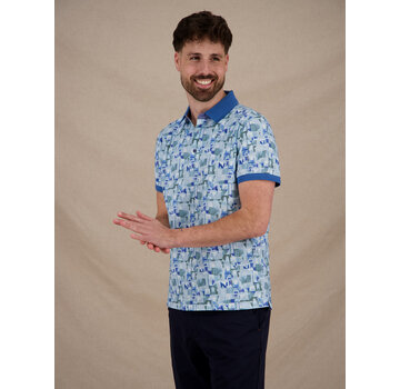 A Fish Named Fred Polo abstract City Olive Green (33.304 - 302)