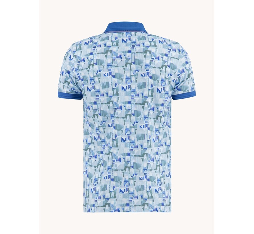 A Fish Named Fred Polo abstract City Olive Green (33.304 - 302)