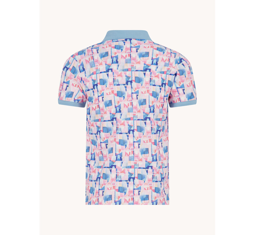 A Fish Named Fred Polo Abstract City Rose Pink (33.304 - 430)