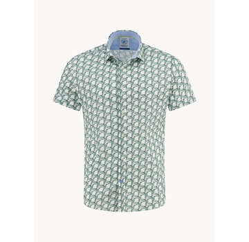 A Fish Named Fred Overhemd Korte Mouw Geometric Birds Thyme (33.055 - 312)