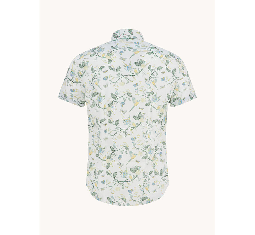 A Fish Named Fred Overhemd Korte Mouw Birdy Blooms Multicolor Green (33.058 - 072)