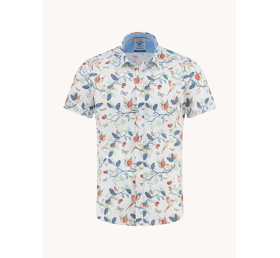 A Fish Named Fred Overhemd Korte Mouw Birdy Blooms Multicolor All Color (33.058 - 073)