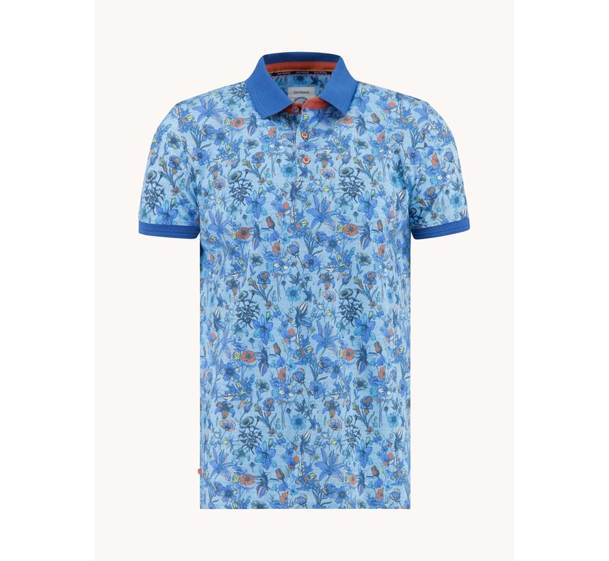 A Fish Named Fred Polo Floral Light Blue (33.307 - 610)