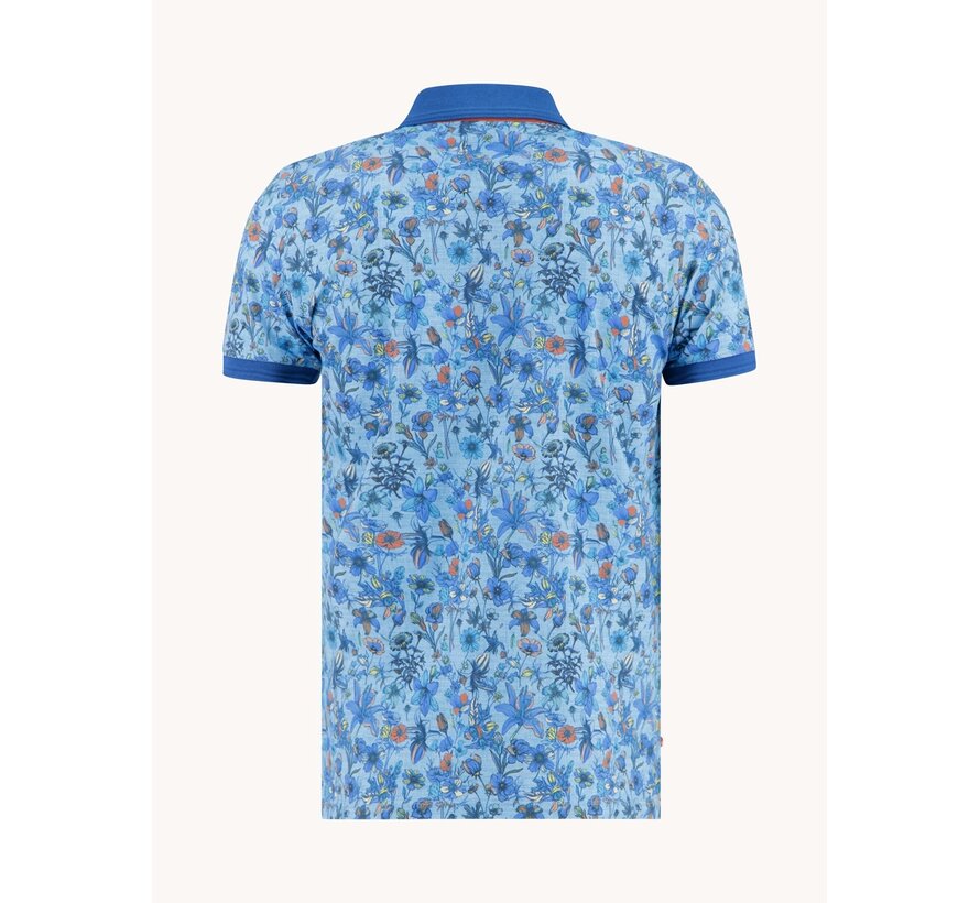 A Fish Named Fred Polo Floral Light Blue (33.307 - 610)