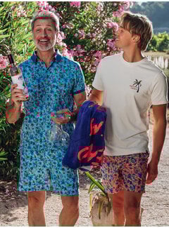 A Fish Named Fred A Fish Named Fred Polo Floral Light Blue (33.307 - 610)