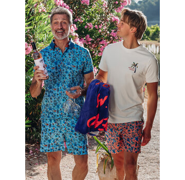 A Fish Named Fred Polo Floral Light Blue (33.307 - 610)