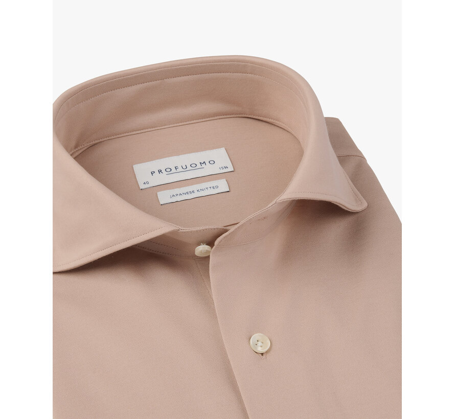 Profuomo Overhemd Japanse Knitted Slim Fit Dark Pink (PPXH10032L)