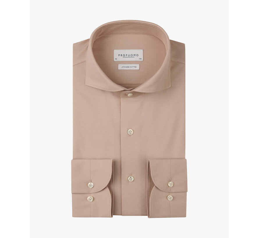 Profuomo Overhemd Japanse Knitted Slim Fit Dark Pink (PPXH10032L)