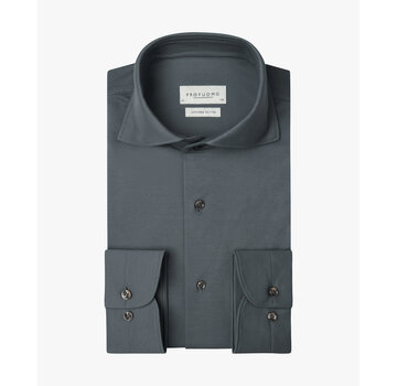 Profuomo Overhemd Japanse Knitted Slim Fit Mid Blue (PPXH10032O)