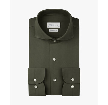 Profuomo Profuomo Overhemd Japanse Knitted Slim Fit Green (PPXH10032C)