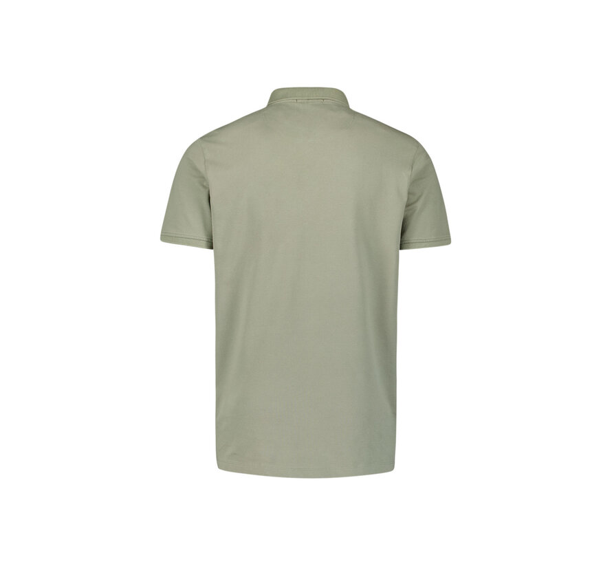 Polo Zip Pique Garment Dyed Smoke (28380422 - 049)