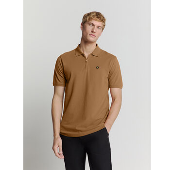 No Excess Polo Zip Pique Garment Dyed Camel (28380422 - 140)