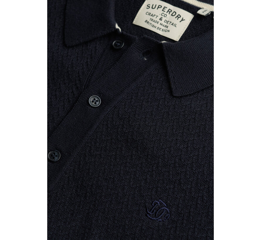 Polo Knitted Texture Classic Navy (M1110458A - K9T)
