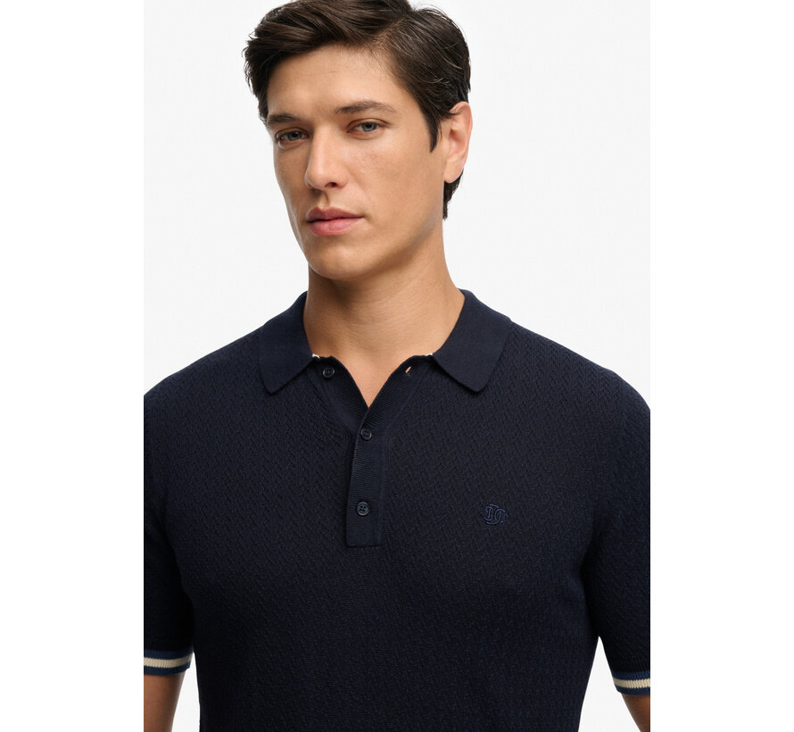Polo Knitted Texture Classic Navy (M1110458A - K9T)