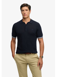 Superdry Polo Knitted Texture Classic Navy (M1110458A - K9T)