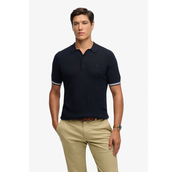 Superdry Polo Knitted Texture Classic Navy (M1110458A - K9T)