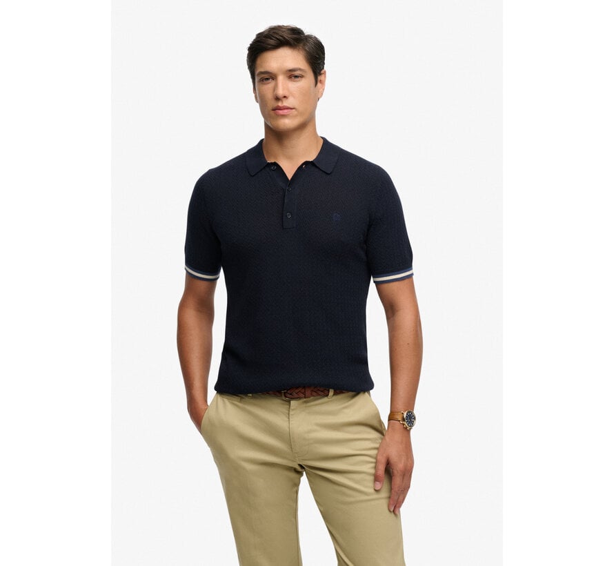 Polo Knitted Texture Classic Navy (M1110458A - K9T)