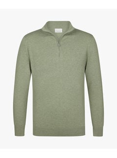 Profuomo Half Zip Pullover Tencel Mid Green (PPXJ10008D)