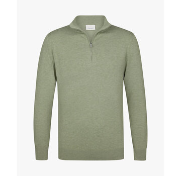Profuomo Half Zip Pullover Tencel Mid Green (PPXJ10008D)