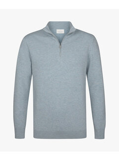 Profuomo Profuomo Half Zip Pullover Tencel Blue (PPXJ10008G)