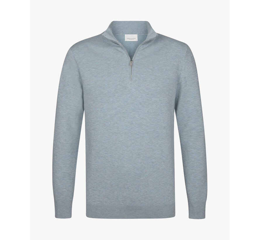 Profuomo Half Zip Pullover Tencel Blue (PPXJ10008G)