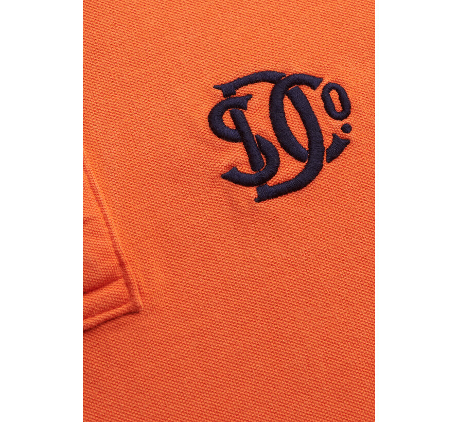 Polo Pique Monogram Orange/Navy (M1110465A - K1A)