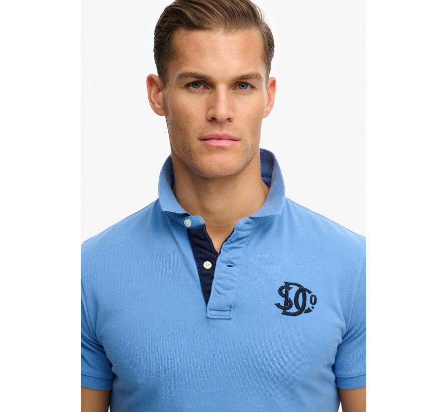 Polo Pique Monogram Blue/Navy (M1110465A - KZM)