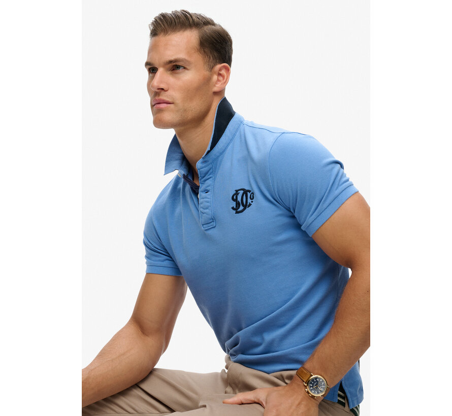 Polo Pique Monogram Blue/Navy (M1110465A - KZM)