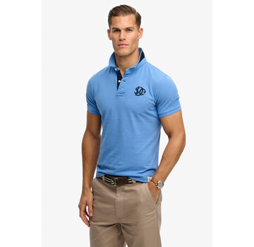 Superdry Polo Pique Monogram Blue/Navy (M1110465A - KZM)