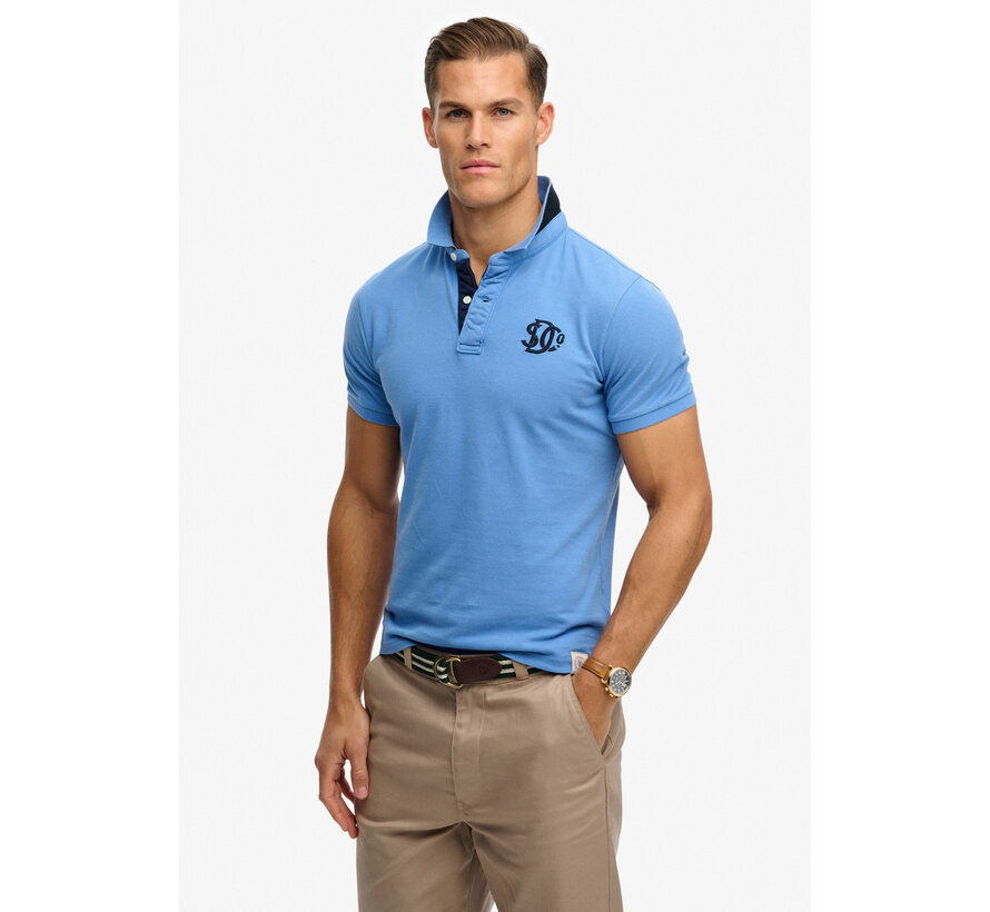 Superdry Polo Pique Monogram Blue/Navy (M1110465A - KZM)